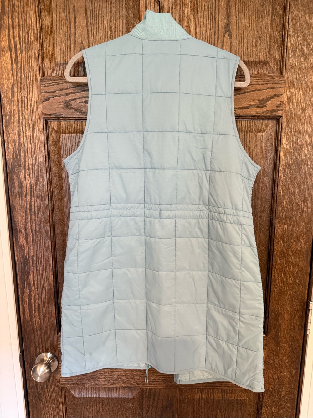Title Nine Light Blue Quilted Vest - Women's Medium Longer Length - Picture 2 of 11